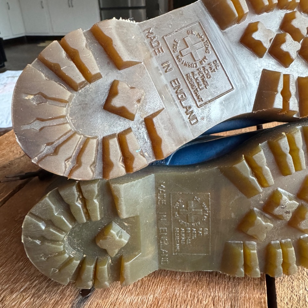 Dr. Martens 8217/34 VTG Made in England Cobalt Blue Boots - Picture 8 of 15